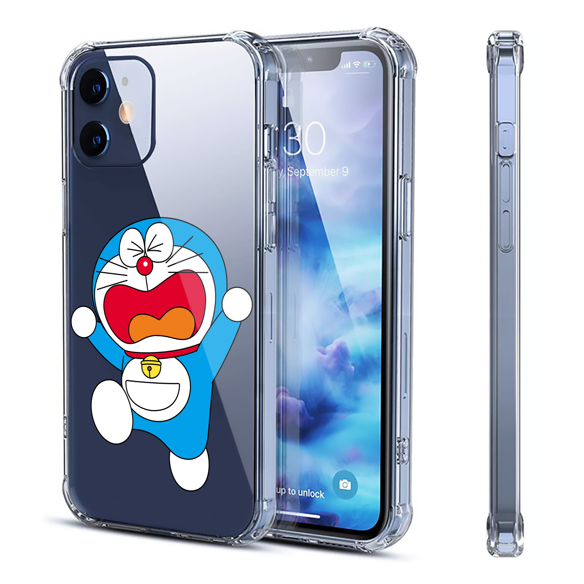 （画像用） ドラえもん Doraemon 【iPhone 12シリーズ対応】透明スマホケース（クリアソフトケース）